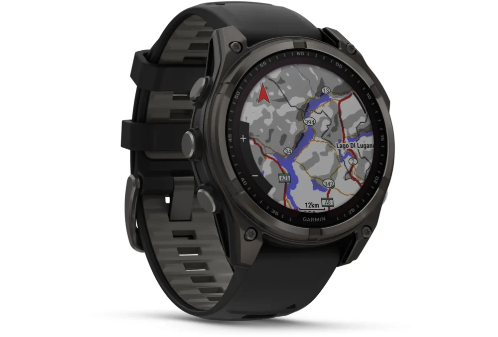 Montre connectée Garmin Fenix 8 Solar Sapphire Titane 47mm Noir – Image 4