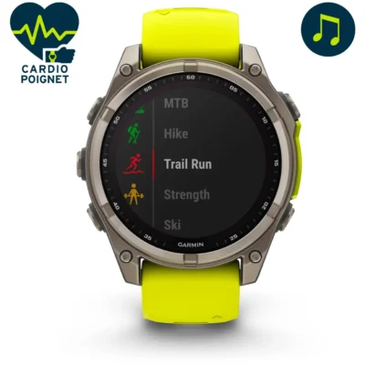 Montre connectée Garmin Fenix 8 Solar Sapphire Titane 47mm