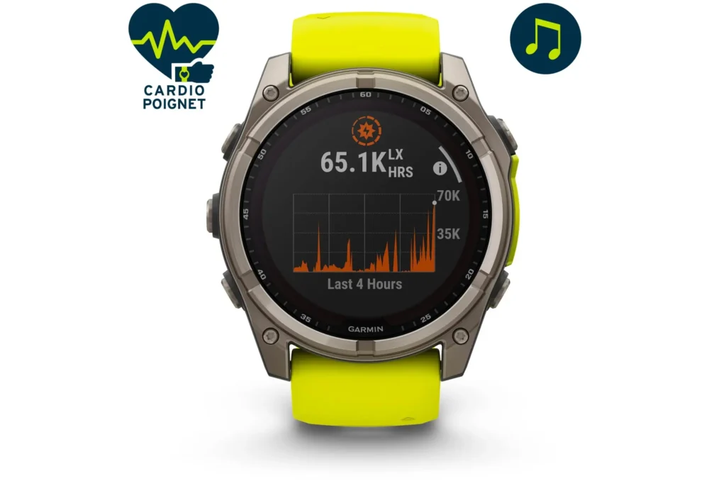 Montre connectée Garmin Fenix 8 Solar Sapphire Titane 51mm