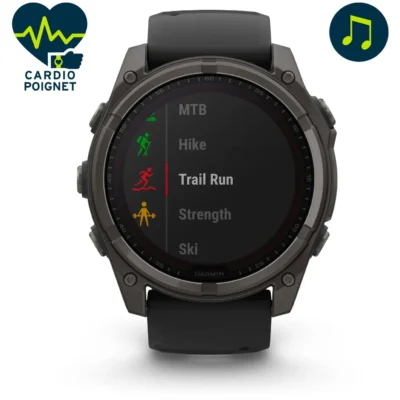 Montre connectée Garmin Fenix 8 Solar Sapphire Titane 51mm