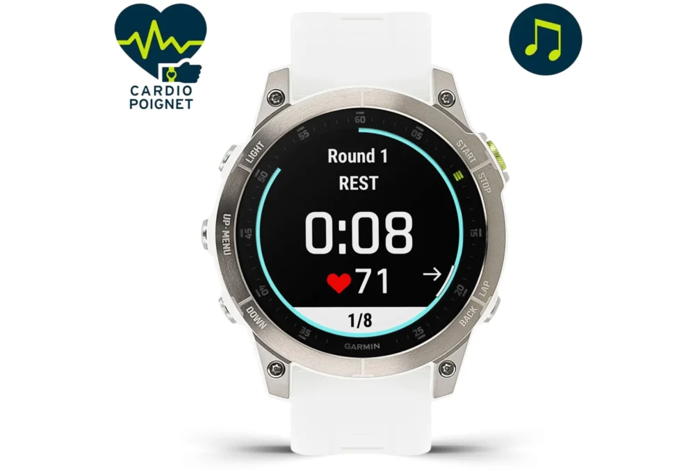 GARMIN EPIX Gen 2 Sapphire Titane - Blanc
