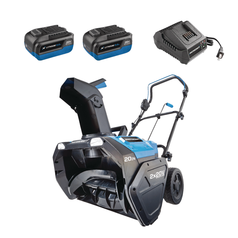 Souffleuse sans fil à 1 phase Mastercraft 2 x 20 V avec batterie – Image 2